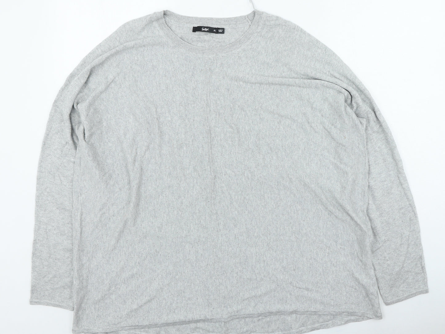 Sportsgirl Womens Grey Round Neck Cotton Pullover Jumper Size XL