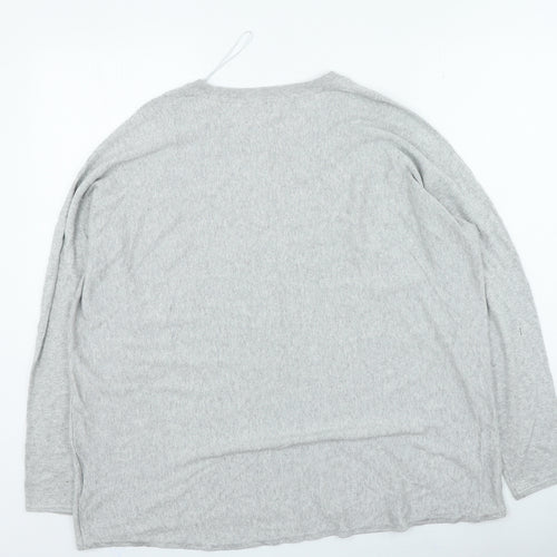 Sportsgirl Womens Grey Round Neck Cotton Pullover Jumper Size XL