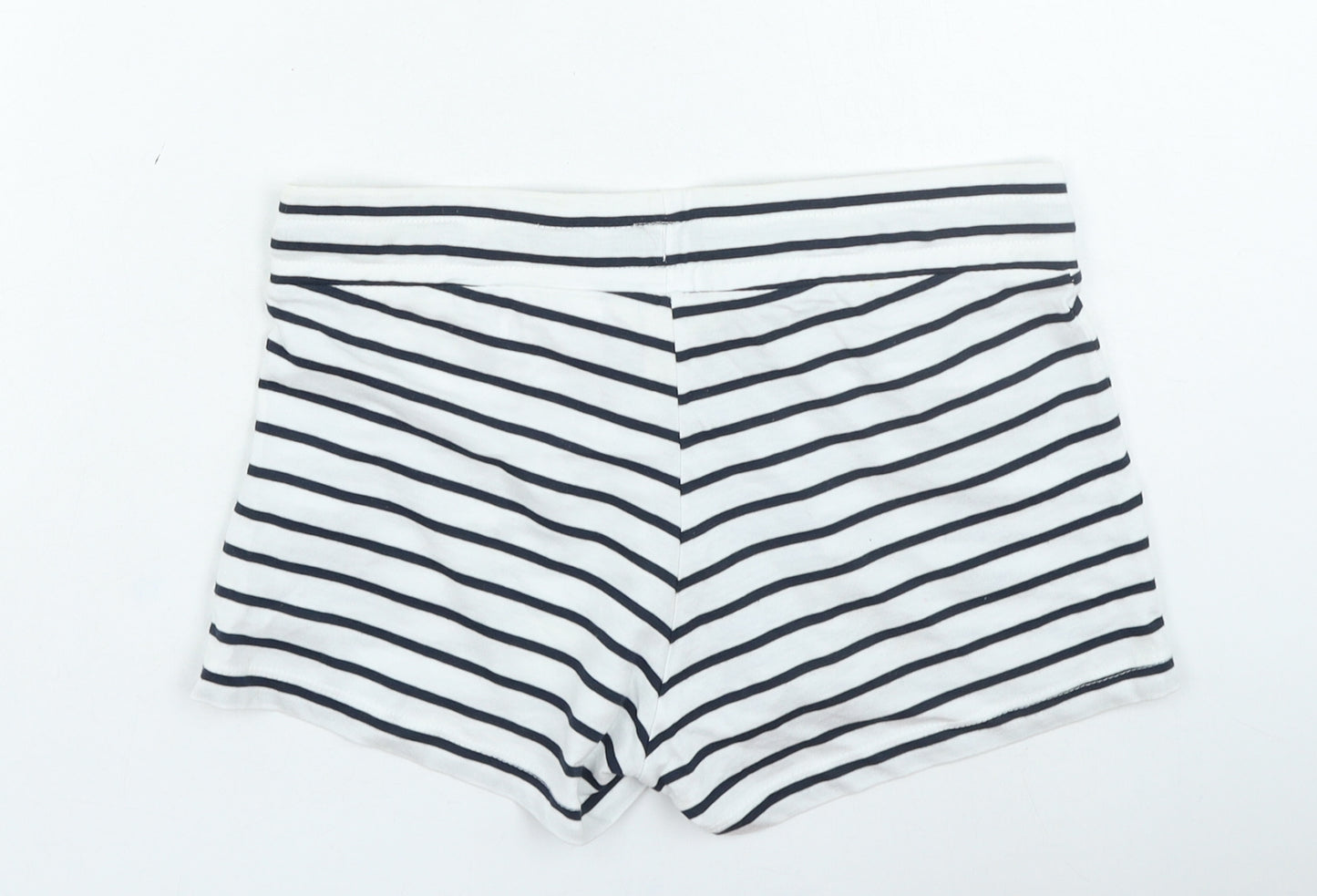 H&M Girls Multicoloured Striped Cotton Sweat Shorts Size 12-13 Years Regular