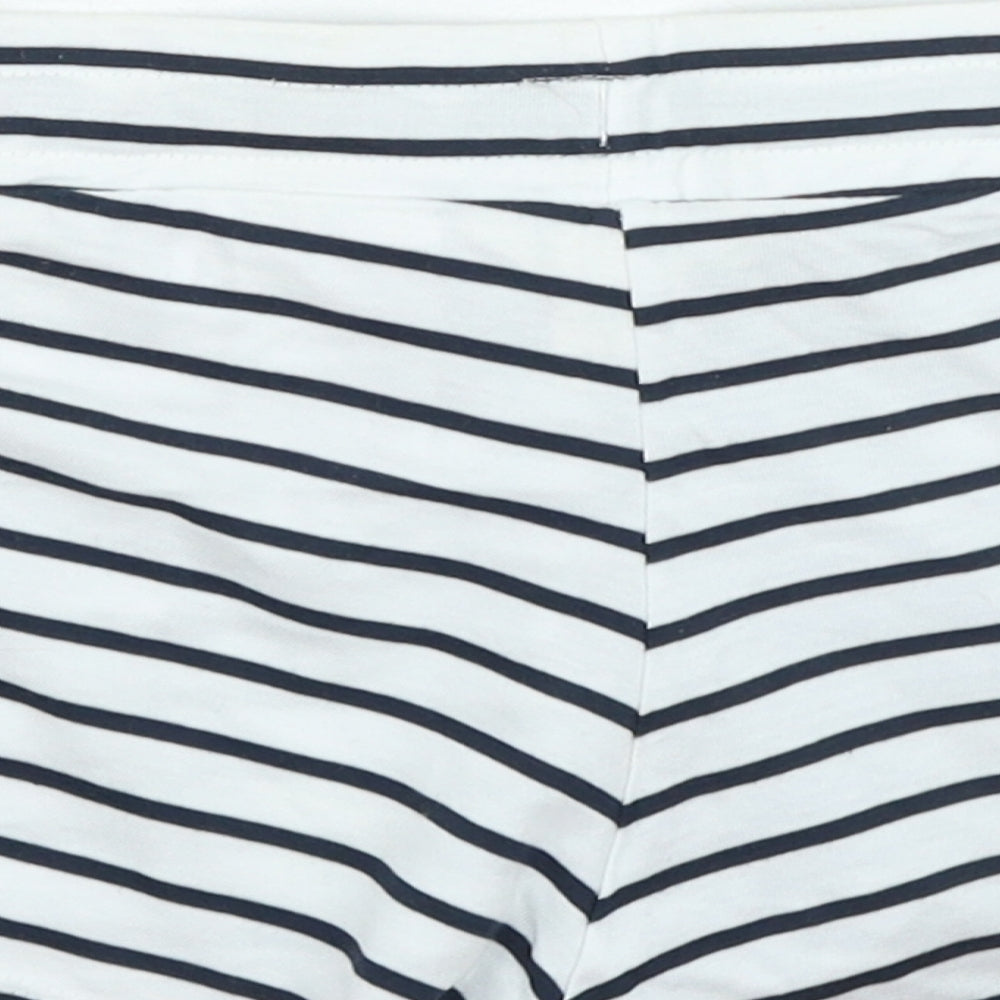 H&M Girls Multicoloured Striped Cotton Sweat Shorts Size 12-13 Years Regular