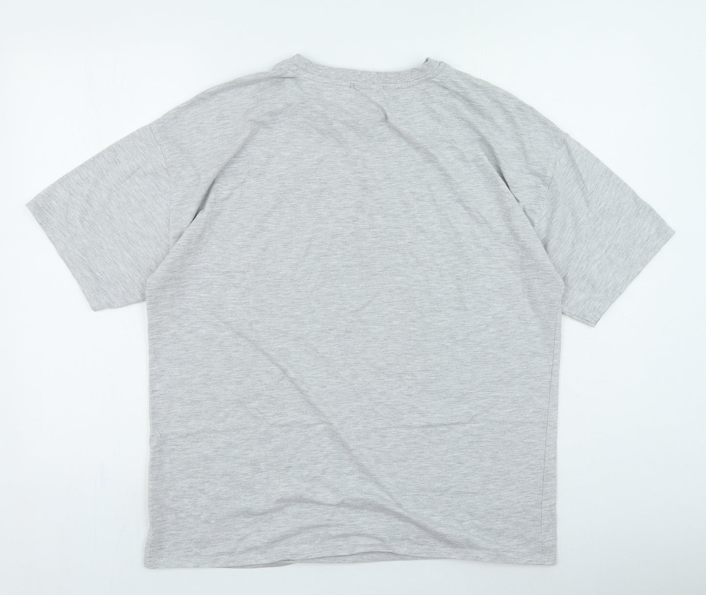 George Womens Grey Cotton Basic T-Shirt Size 12 Round Neck - Athletic 1967