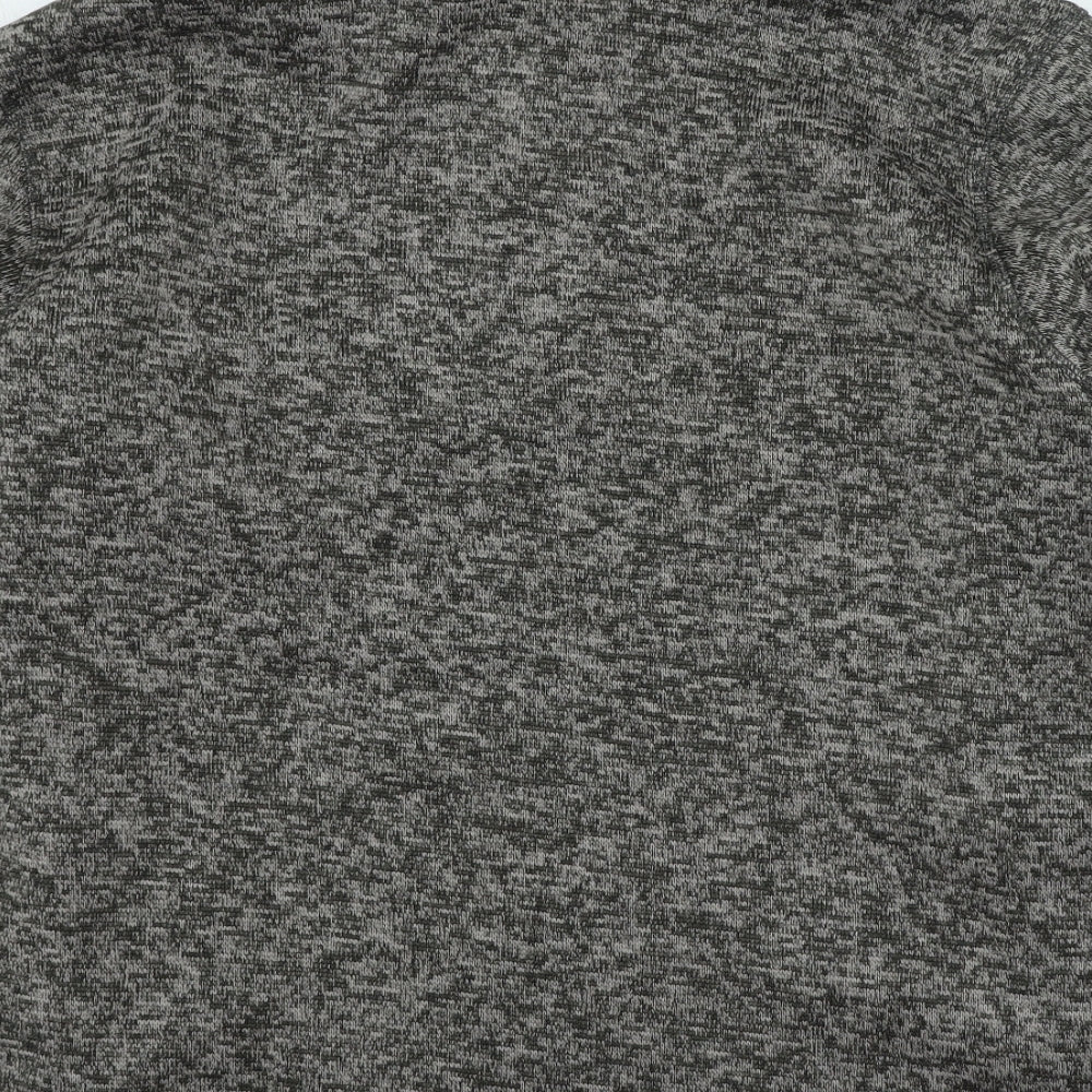 Eddie Bauer Mens Grey High Neck Polyester Pullover Jumper Size L