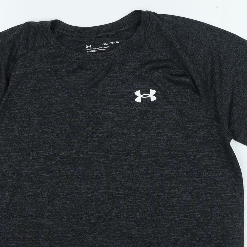 Under armour Mens Grey Polyester T-Shirt Size XL Round Neck