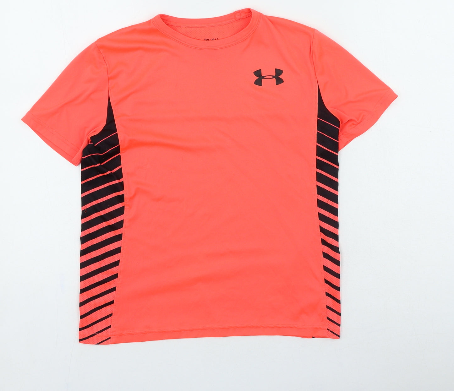 Under armour Boys Orange Polyester Basic Casual Size 14-15 Years Round Neck