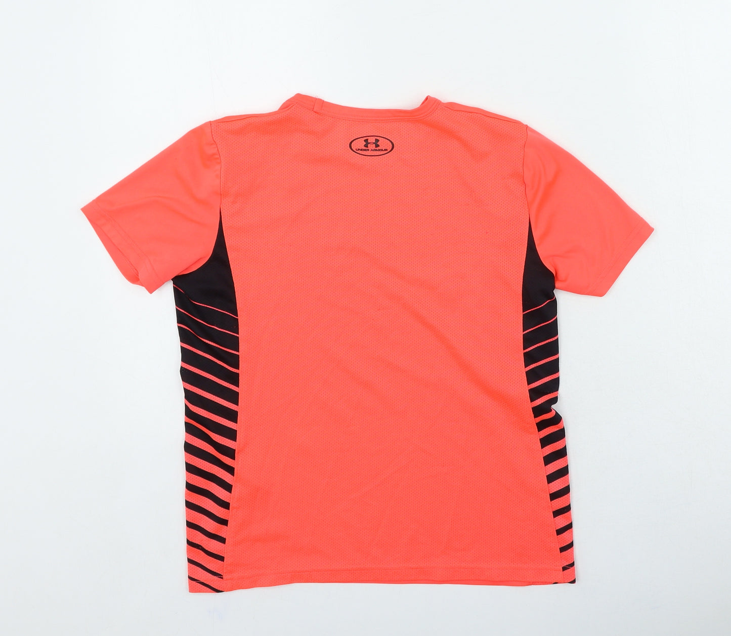 Under armour Boys Orange Polyester Basic Casual Size 14-15 Years Round Neck