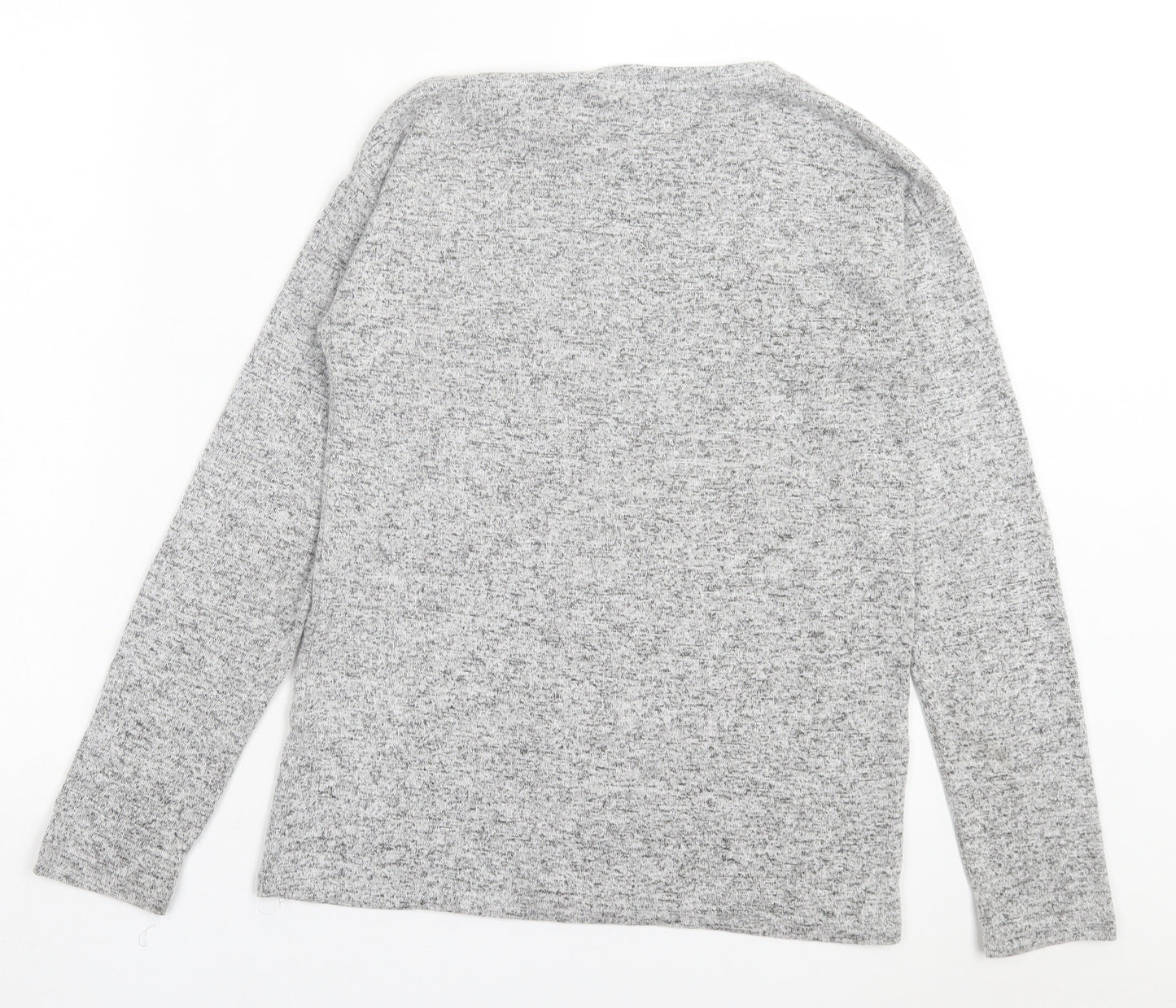 Primark Girls Grey Polyester Basic Casual Size 13-14 Years Crew Neck Pullover
