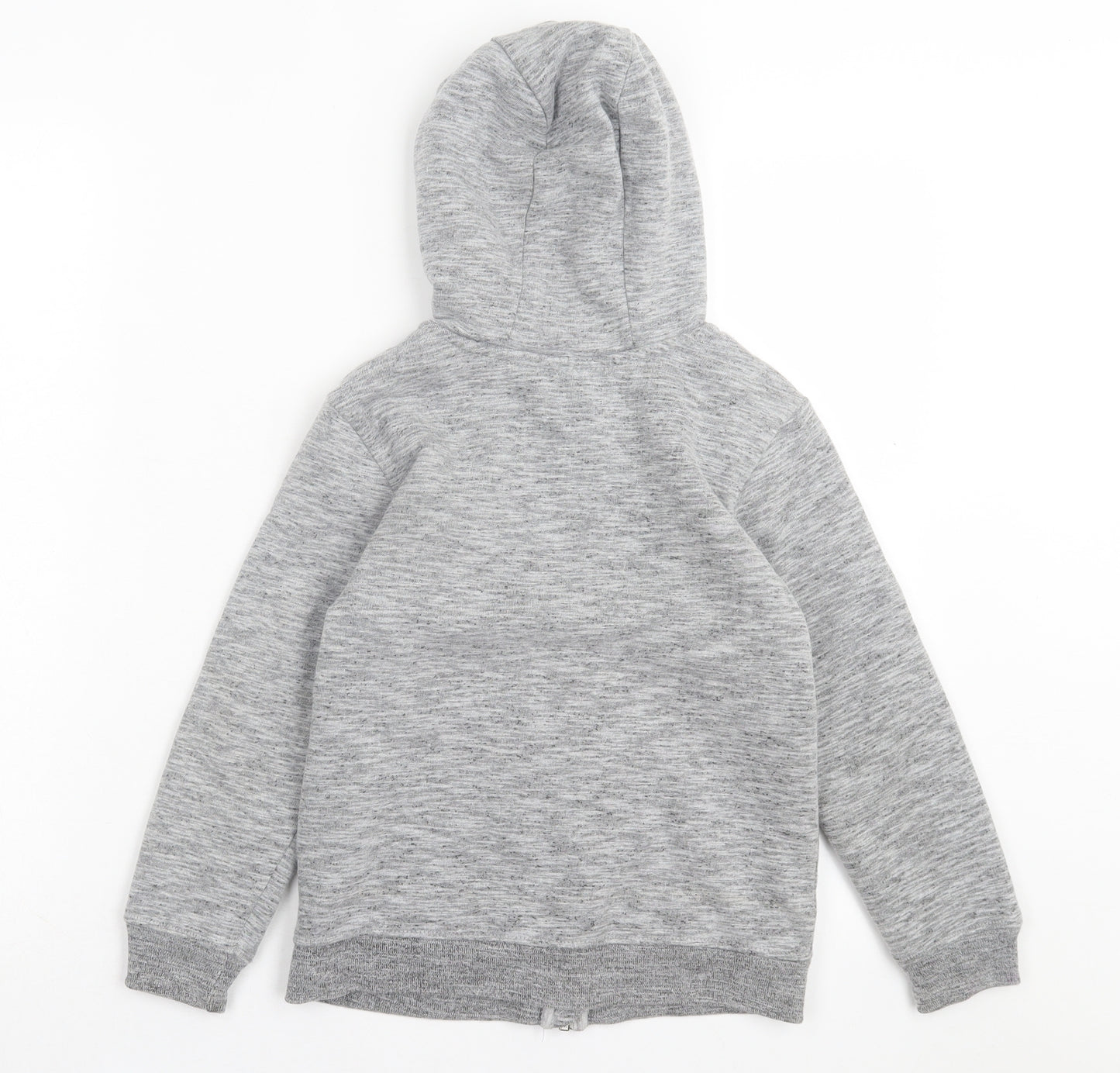 George Boys Grey Cotton Full Zip Hoodie Size 7-8 Years Zip