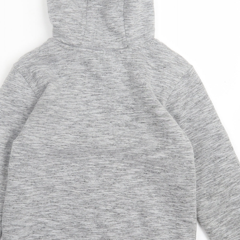 George Boys Grey Cotton Full Zip Hoodie Size 7-8 Years Zip
