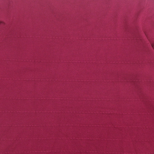 Marks and Spencer Womens Purple Crew Neck Acrylic Pullover Jumper Size 18