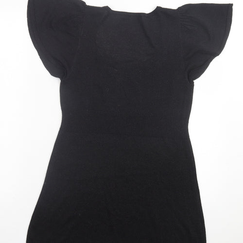 George Womens Black Acrylic A-Line Size 10 Scoop Neck Pullover