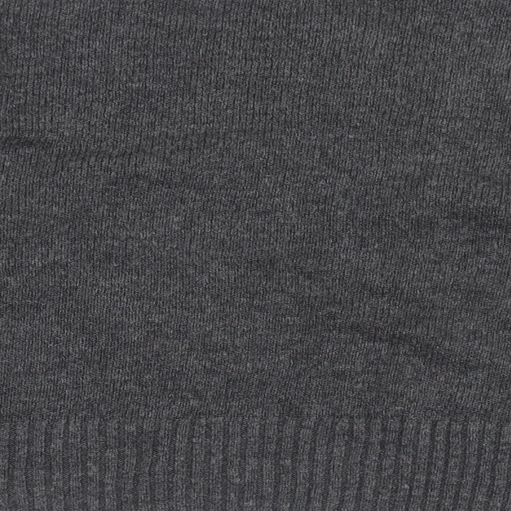 F&F Womens Grey High Neck Acrylic Pullover Jumper Size 18