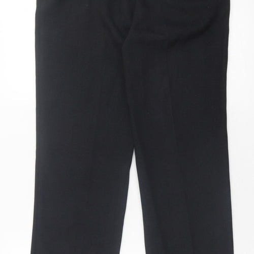 Papaya Womens Black Polyester Trousers Size 8 L29 in Regular
