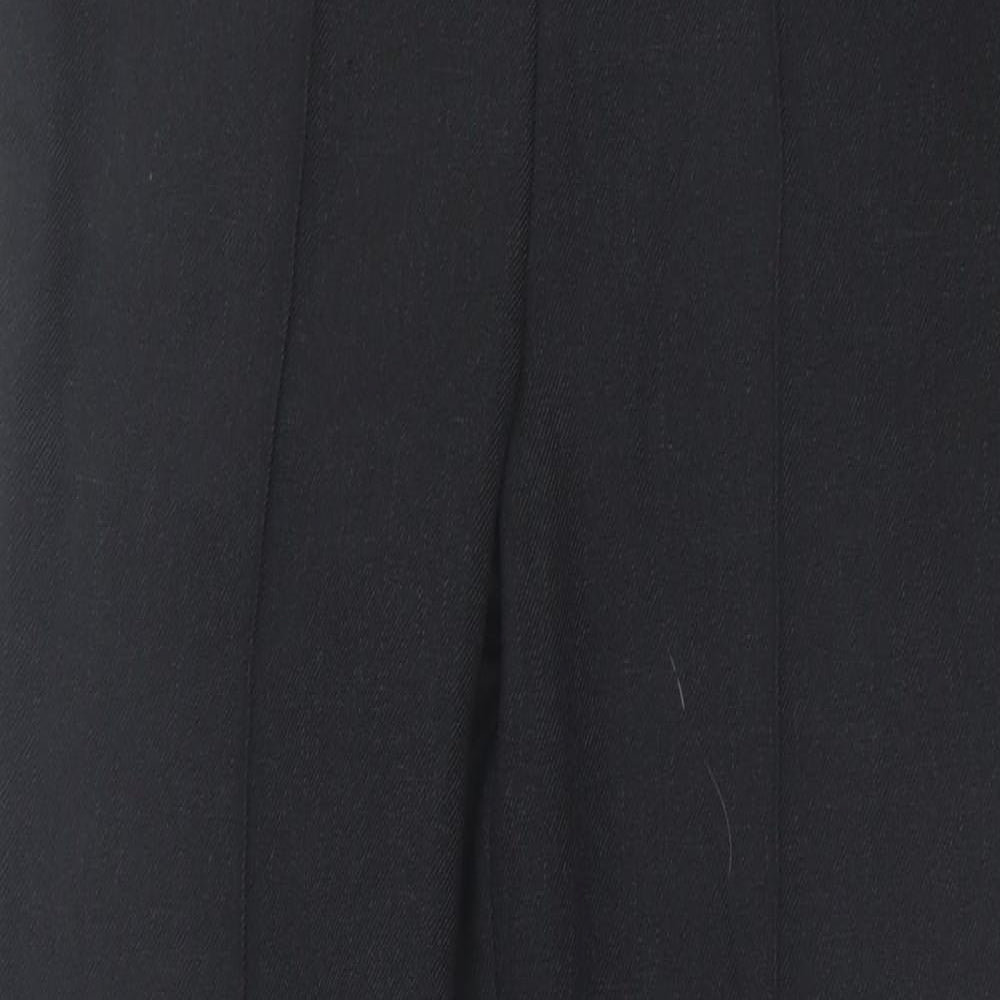 Papaya Womens Black Polyester Trousers Size 8 L29 in Regular