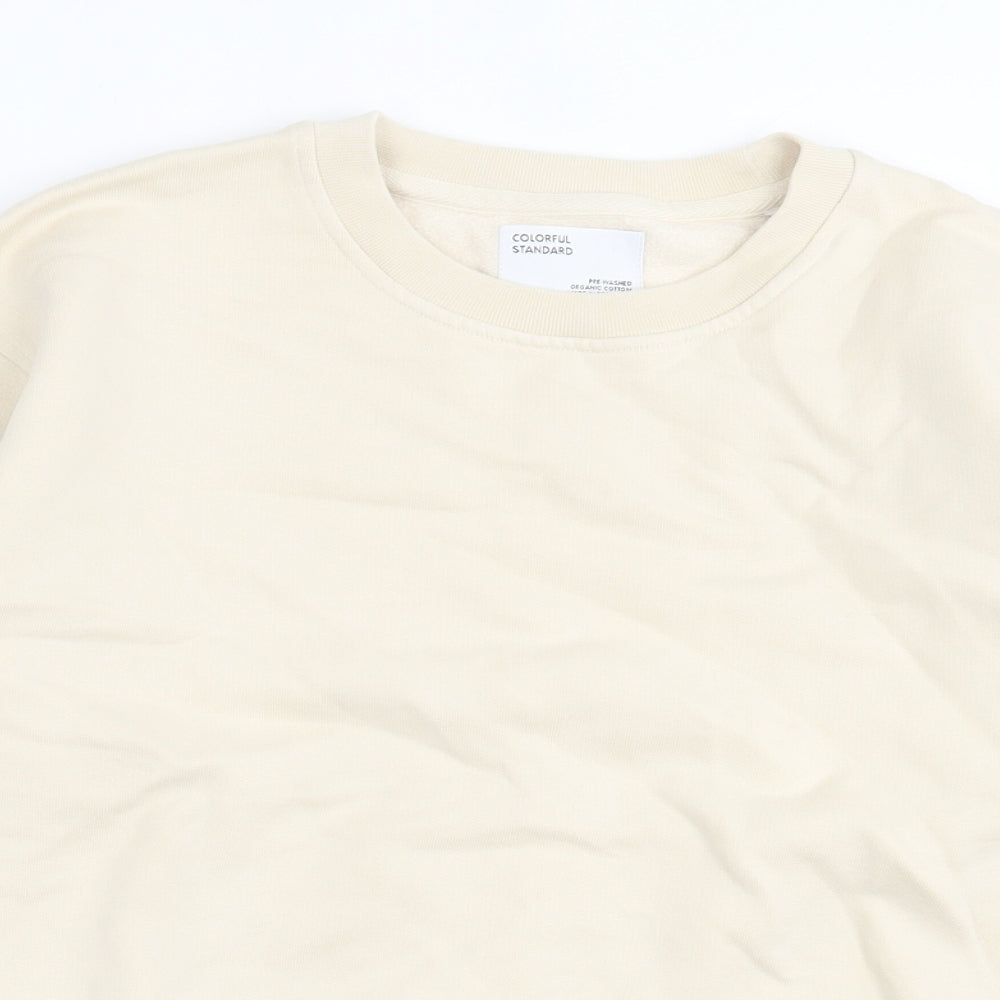 Colorful Standard Womens Beige Cotton Pullover Sweatshirt Size XS Pullover