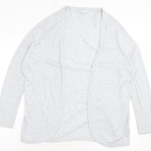 Red Herring Womens Grey V-Neck Cotton Cardigan Jumper Size 12