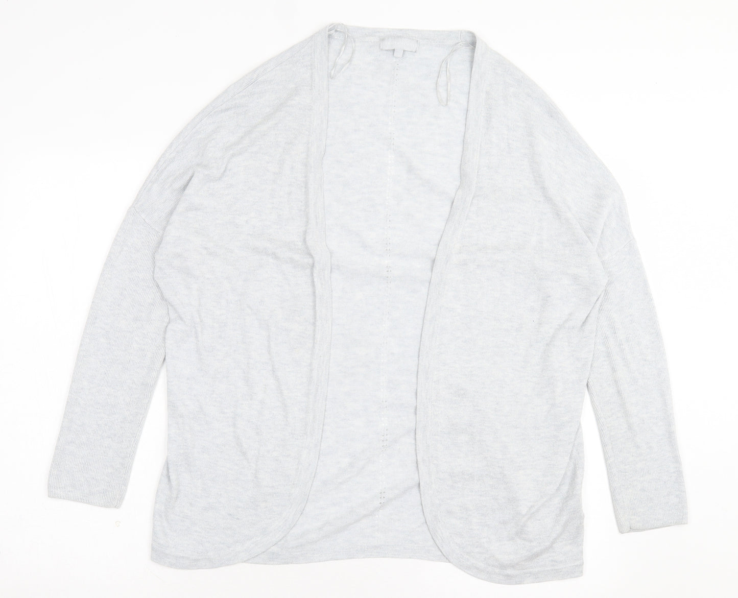 Red Herring Womens Grey V-Neck Cotton Cardigan Jumper Size 12