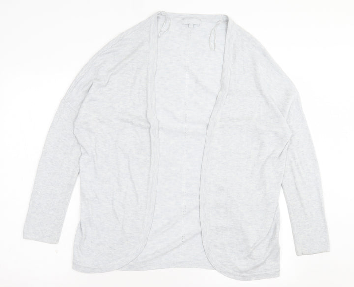Red Herring Womens Grey V-Neck Cotton Cardigan Jumper Size 12