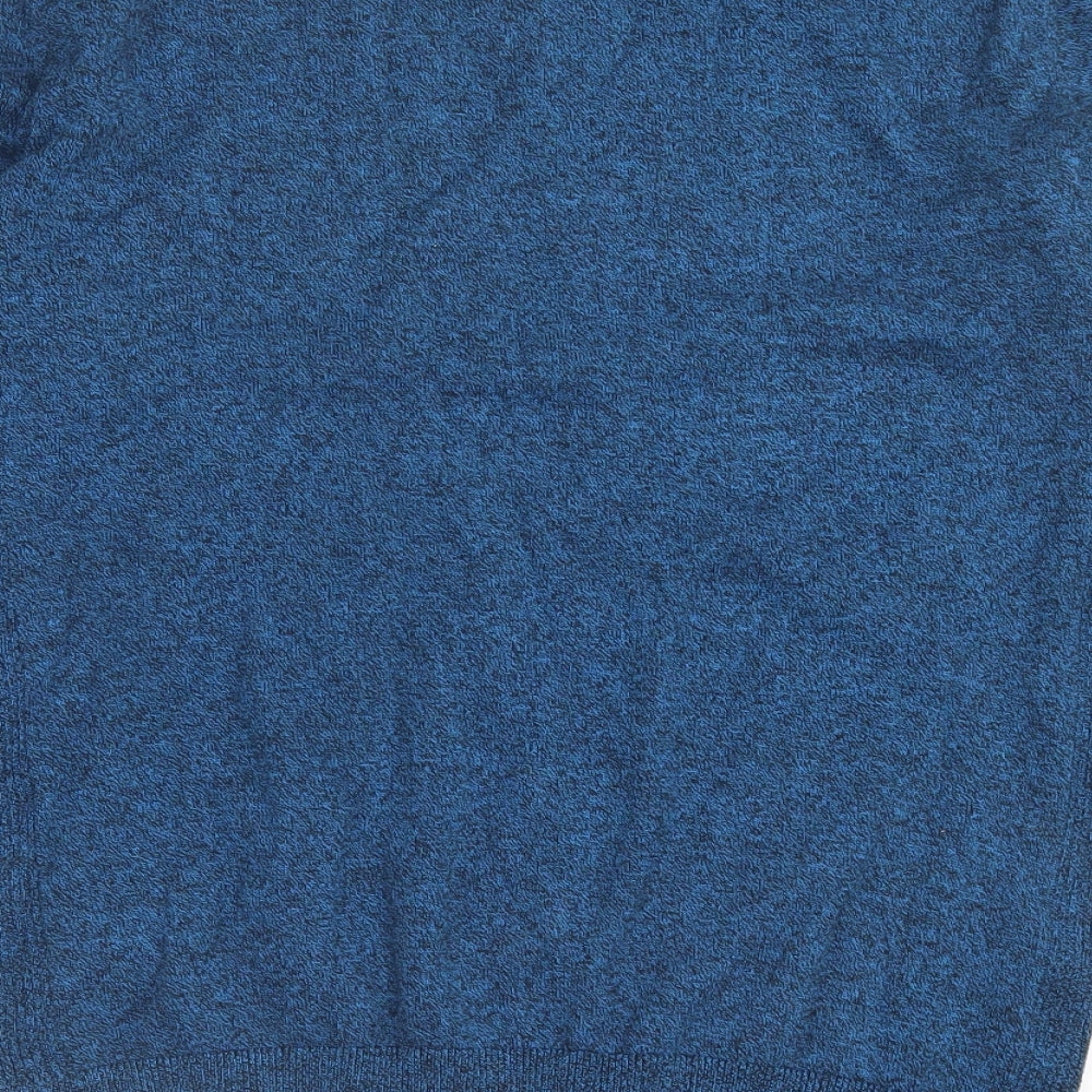 Topman Mens Blue Crew Neck Cotton Pullover Jumper Size L