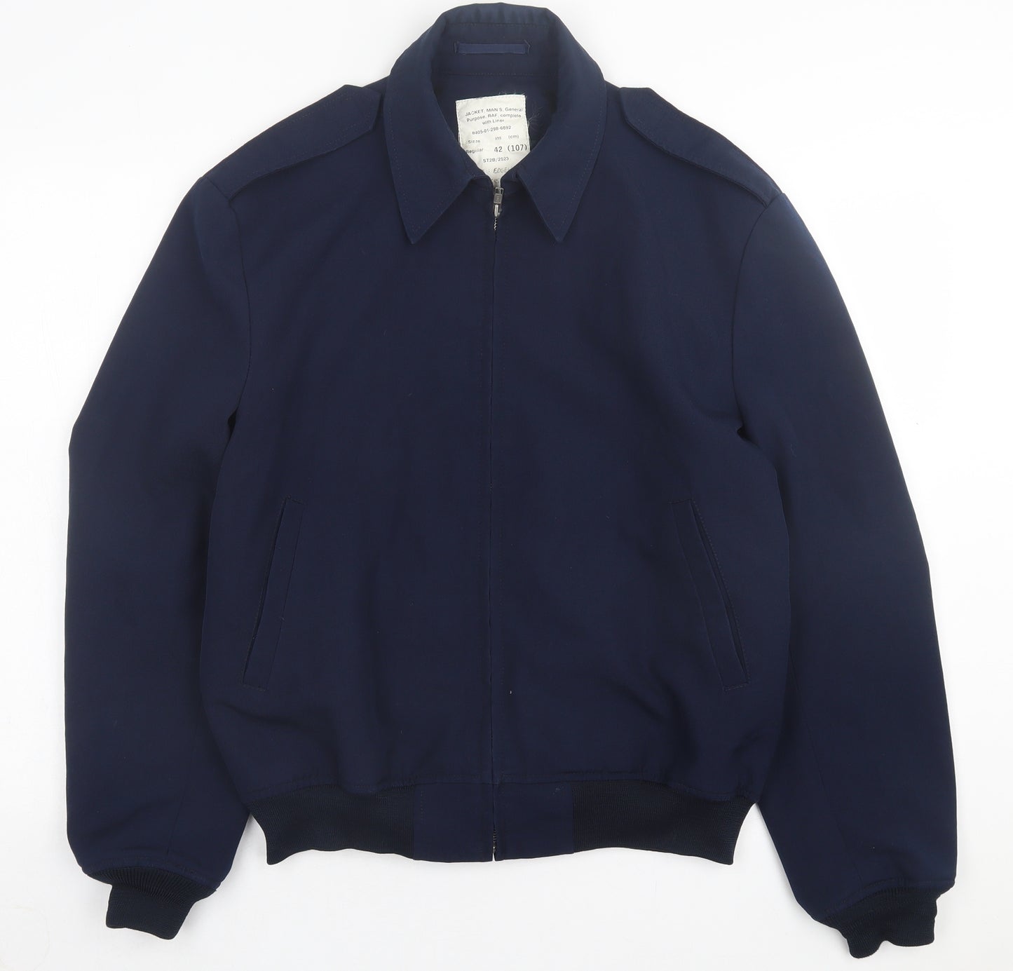 Preworn Mens Blue Bomber Jacket Jacket Size L Zip