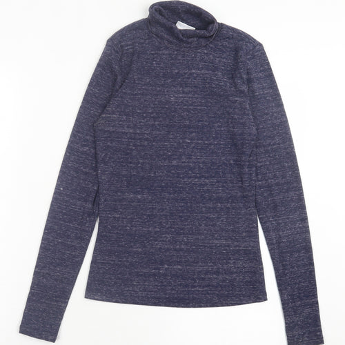 Noisy may Womens Purple Polyester Basic T-Shirt Size XS Roll Neck