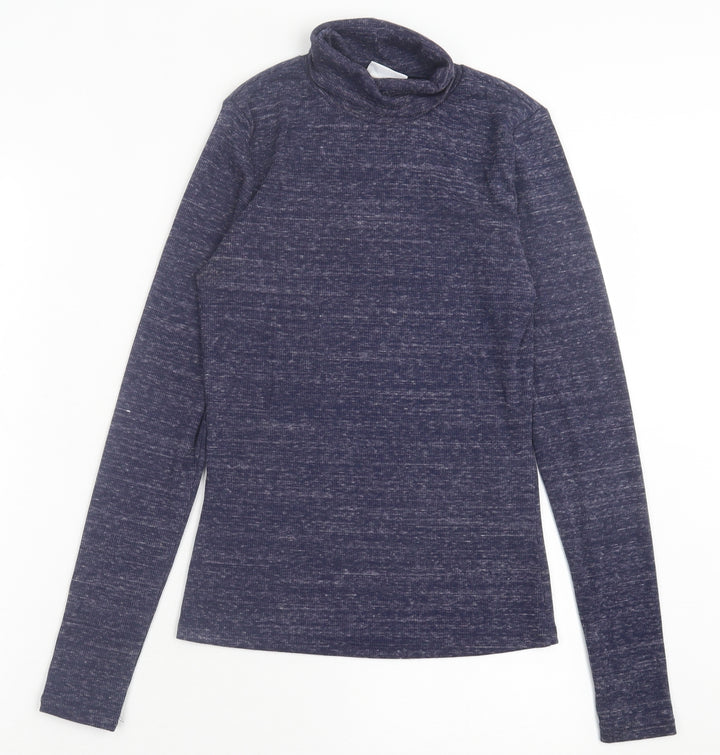 Noisy may Womens Purple Polyester Basic T-Shirt Size XS Roll Neck