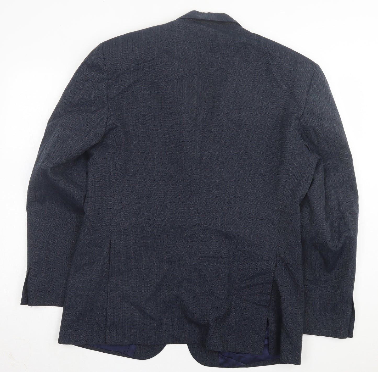 Preworn Mens Blue Striped Wool Jacket Suit Jacket Size 42