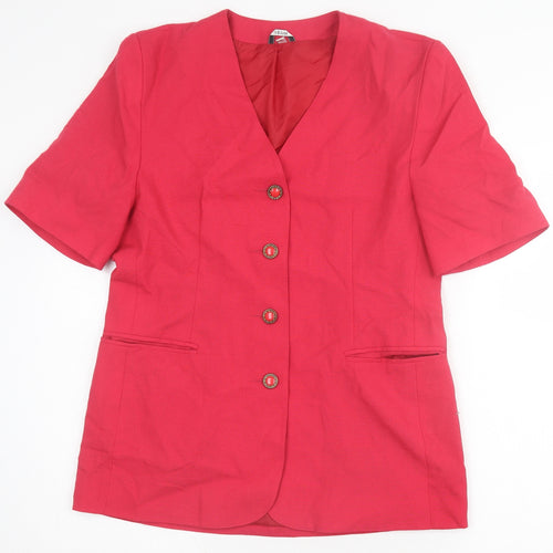 Klass Womens Pink Jacket Size 12 Button