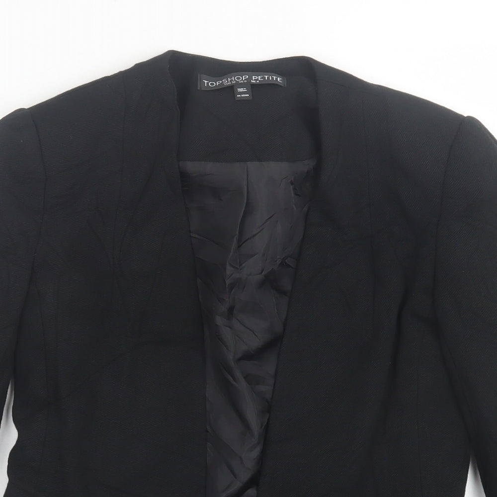 Topshop Womens Black Jacket Blazer Size 4