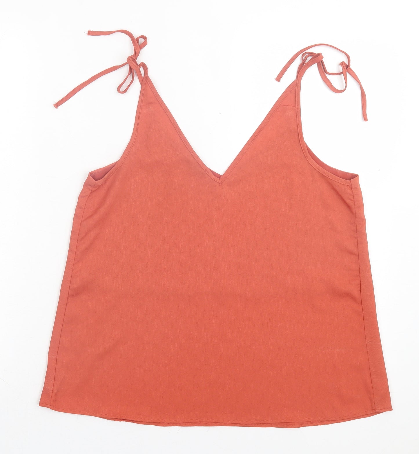 River Island Womens Orange Polyester Camisole Tank Size 10 V-Neck