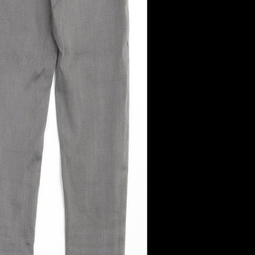 Marks and Spencer Womens Grey Cotton Skinny Jeans Size 8 L28 in Regular Button