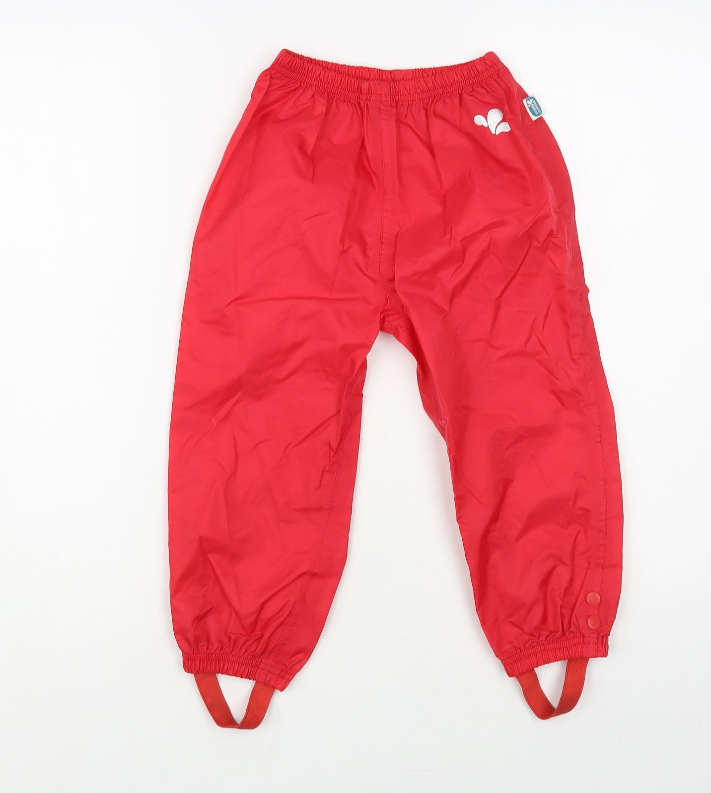 Muddy Puddles Boys Red Nylon Rain Trousers Trousers Size 3-4 Years Regular