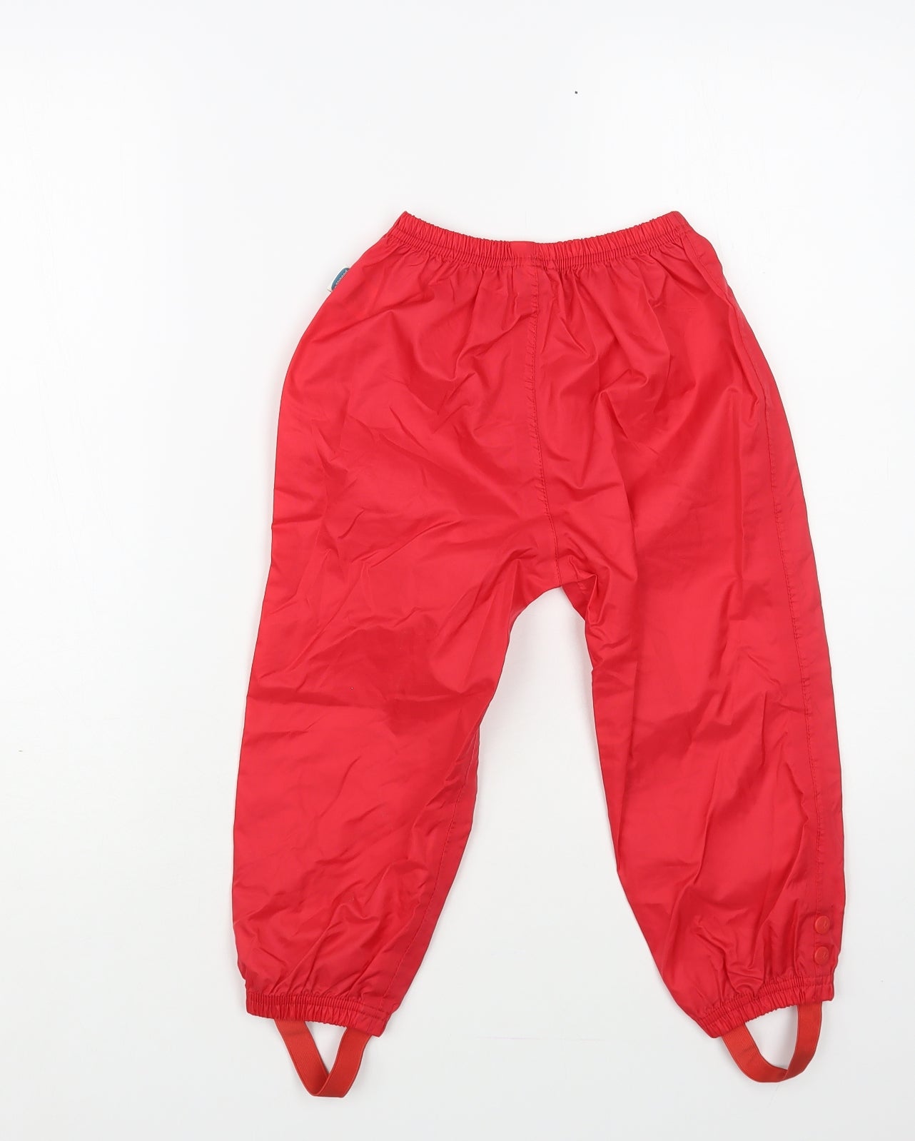 Muddy Puddles Boys Red Nylon Rain Trousers Trousers Size 3-4 Years Regular