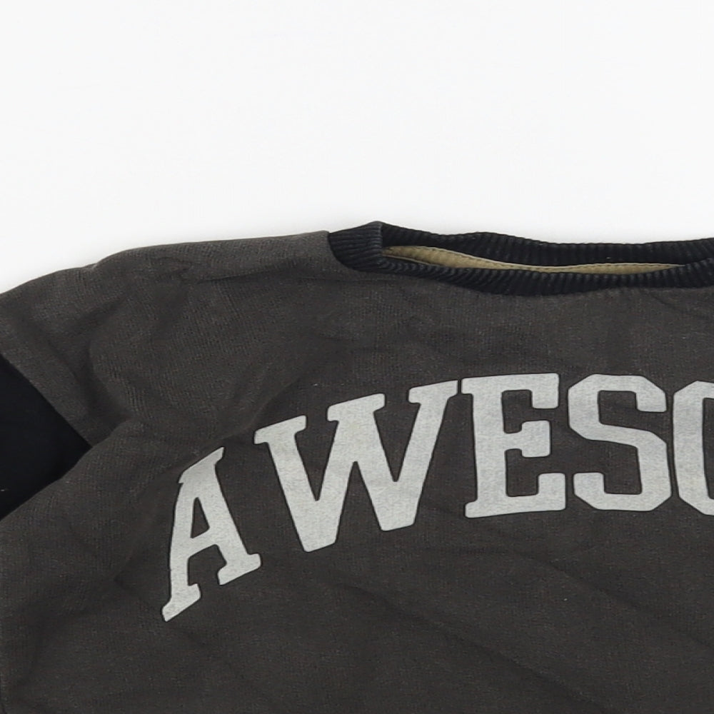 NEXT Boys Grey Cotton Pullover Sweatshirt Size 2-3 Years Pullover - Awesome