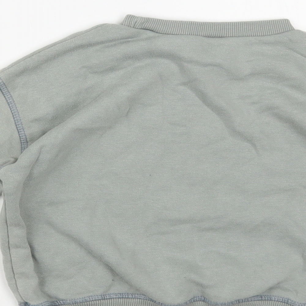 Zara Boys Grey Cotton Pullover Sweatshirt Size 2-3 Years Pullover