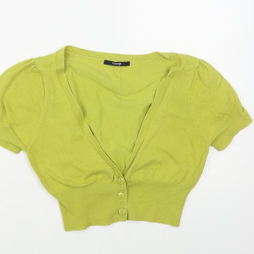 George Womens Green V-Neck Cotton Shrug Jumper Size 10