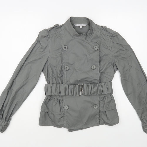 Red Herring Womens Grey Jacket Size 10 Button