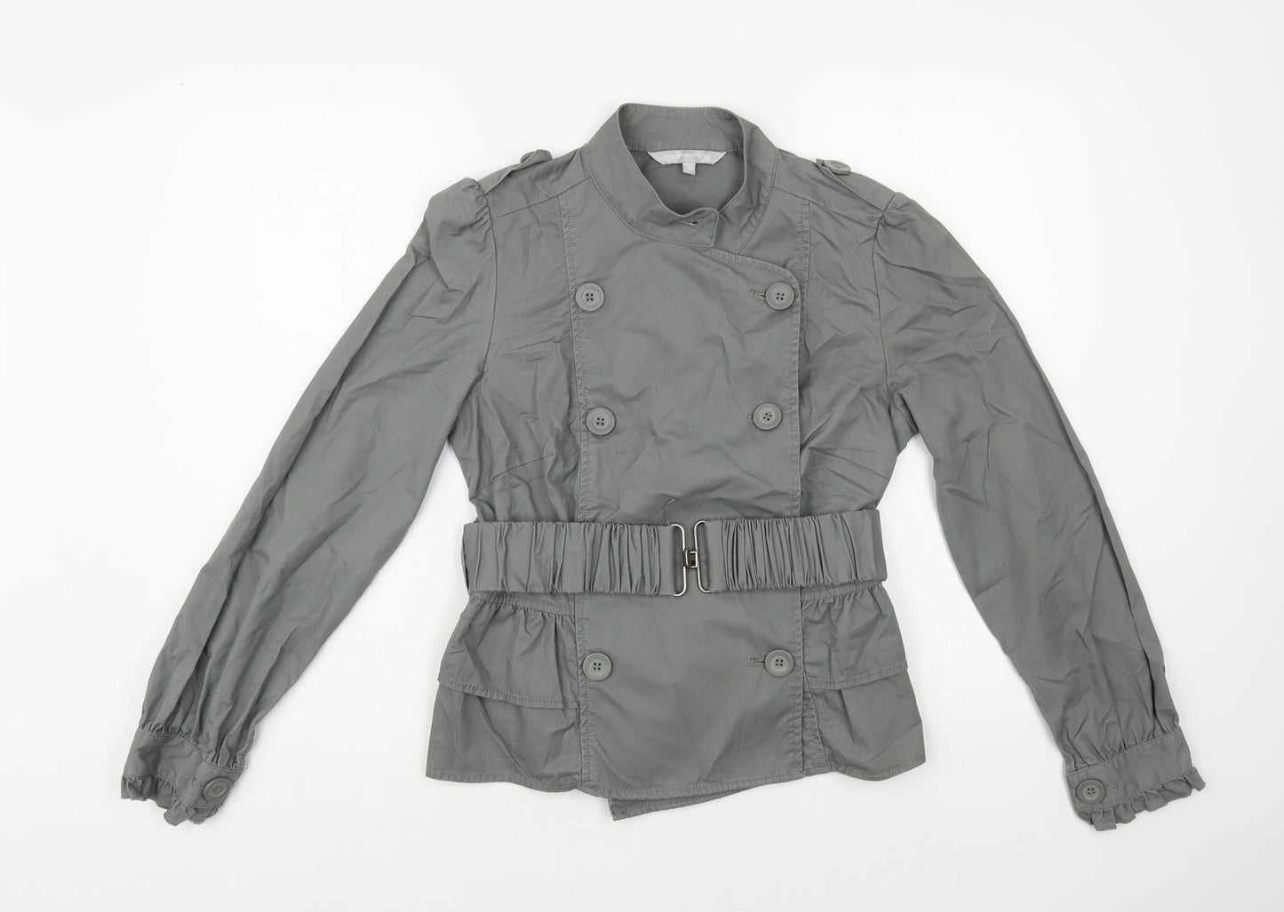 Red Herring Womens Grey Jacket Size 10 Button