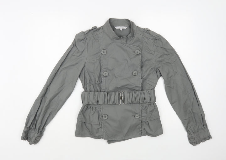Red Herring Womens Grey Jacket Size 10 Button