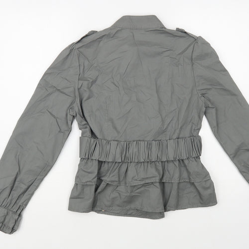 Red Herring Womens Grey Jacket Size 10 Button