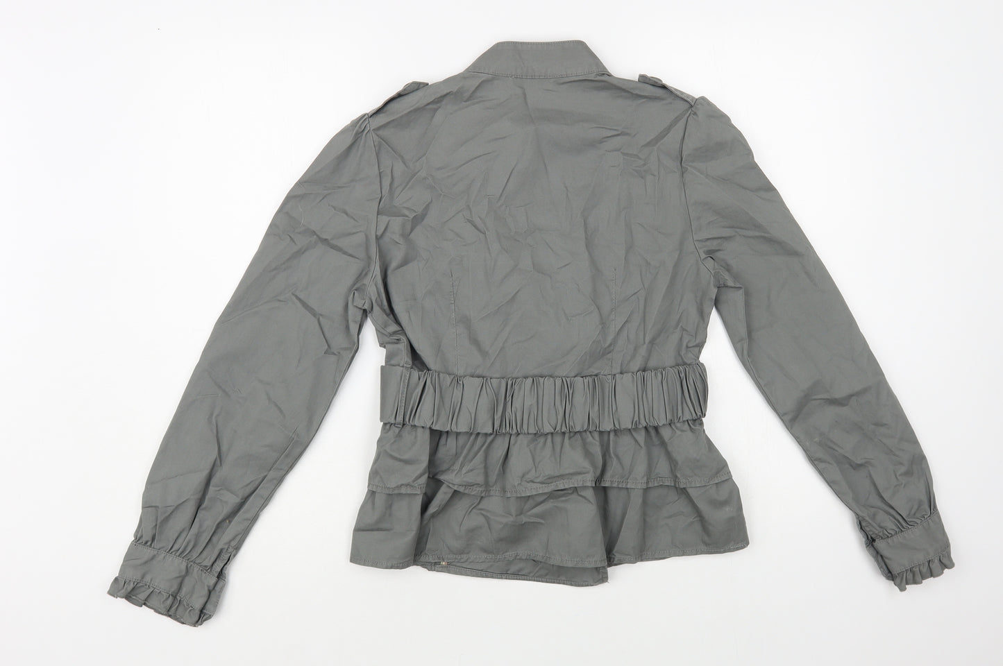 Red Herring Womens Grey Jacket Size 10 Button