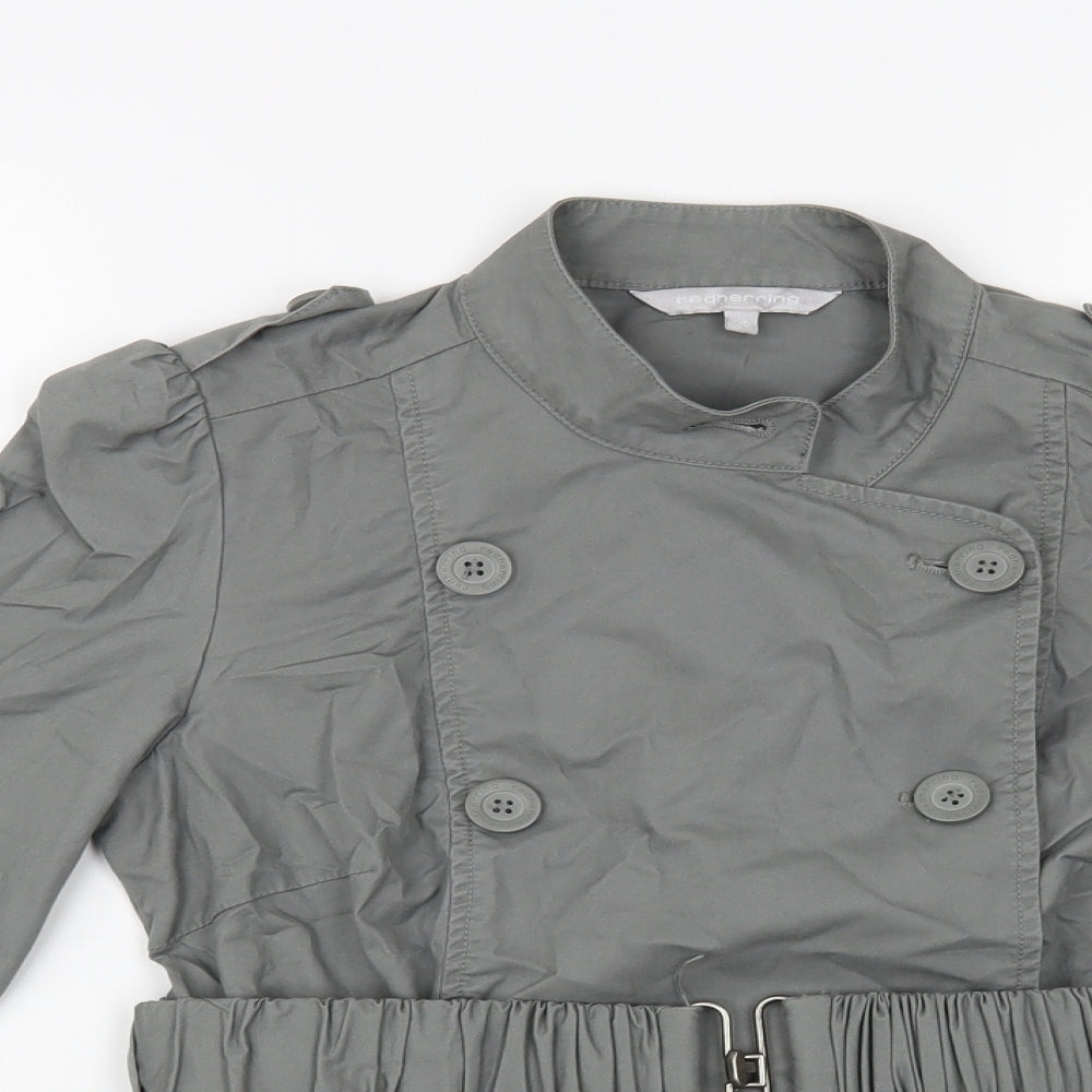 Red Herring Womens Grey Jacket Size 10 Button