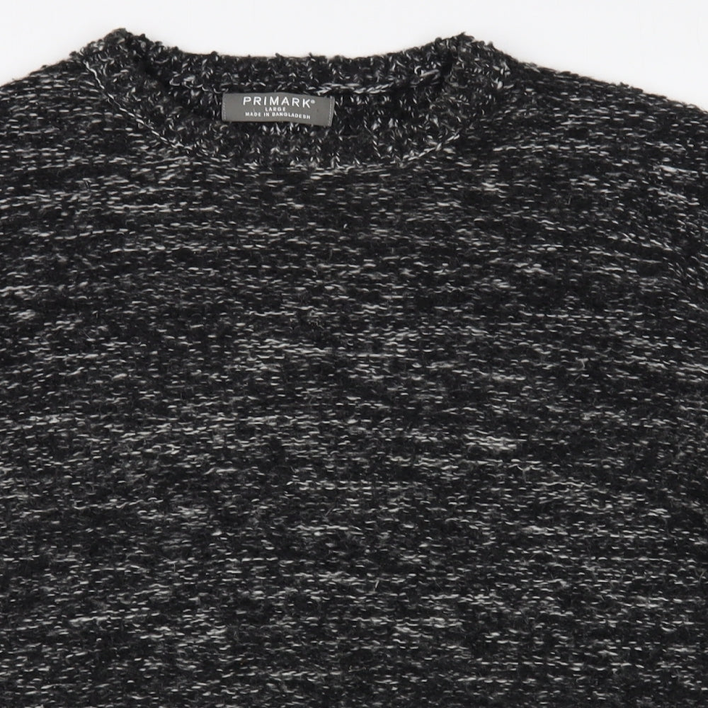 Primark Mens Grey Crew Neck Polyester Pullover Jumper Size L