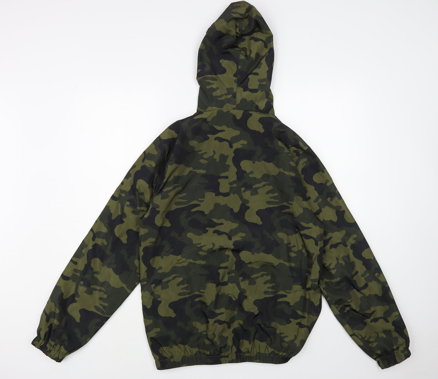 Twisted Gorilla Mens Green Camouflage Windbreaker Jacket Size S Zip