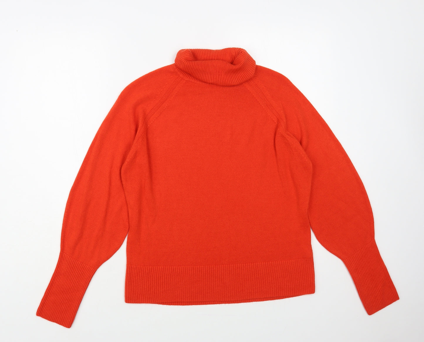 Marks and Spencer Womens Red Roll Neck Acrylic Pullover Jumper Size M