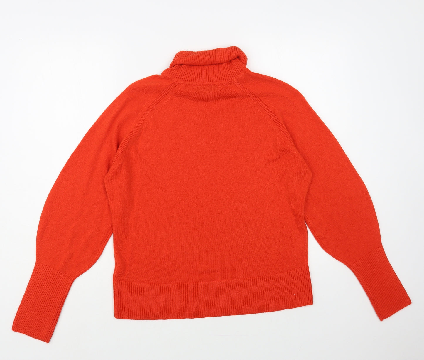 Marks and Spencer Womens Red Roll Neck Acrylic Pullover Jumper Size M