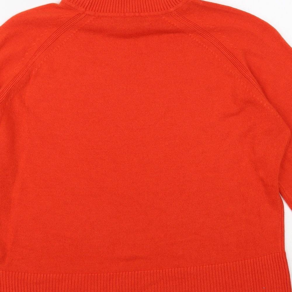 Marks and Spencer Womens Red Roll Neck Acrylic Pullover Jumper Size M