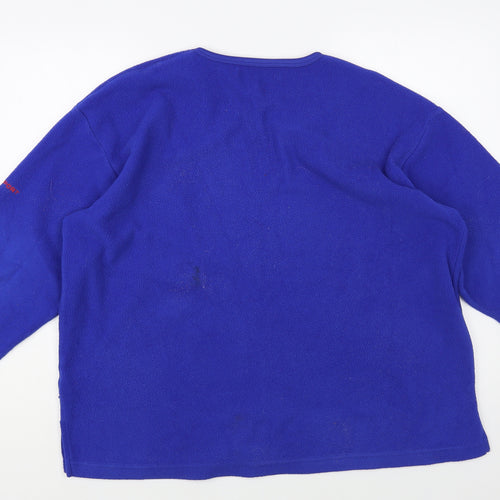 St Bernard Womens Blue Polyester Pullover Sweatshirt Size 16 Pullover