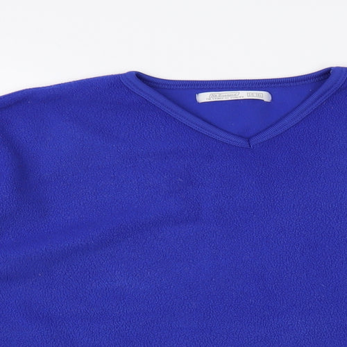 St Bernard Womens Blue Polyester Pullover Sweatshirt Size 16 Pullover