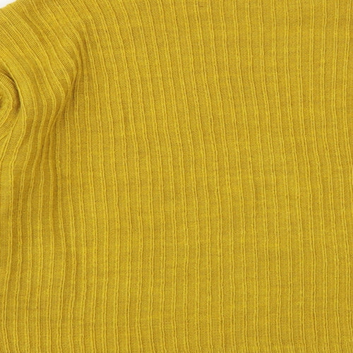 Primark Womens Yellow Mock Neck Acrylic Pullover Jumper Size M