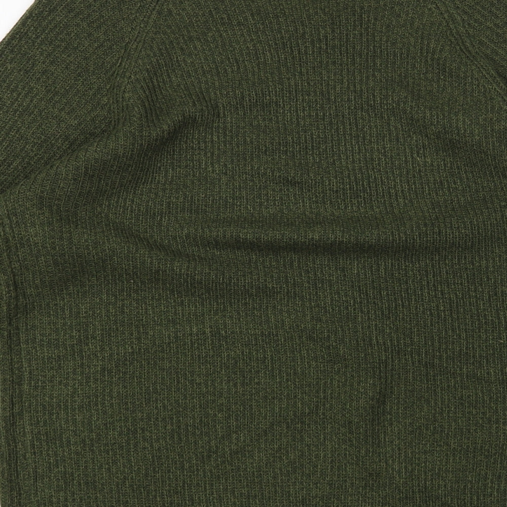 PEP & CO Womens Green Crew Neck Acrylic Pullover Jumper Size L